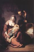 REMBRANDT Harmenszoon van Rijn The holy family (mk33) Spain oil painting artist